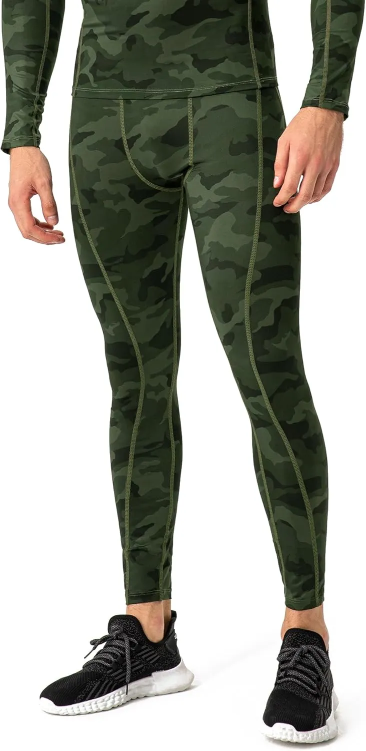 Queerier Compression Pants Men Workout Running Tights Athletic Leggings for Basketball Football Sports Yoga Bottom