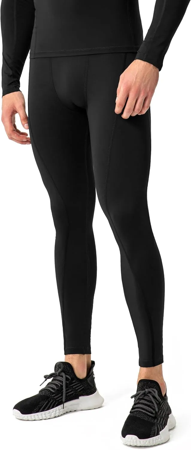 Queerier Compression Pants Men Workout Running Tights Athletic Leggings for Basketball Football Sports Yoga Bottom