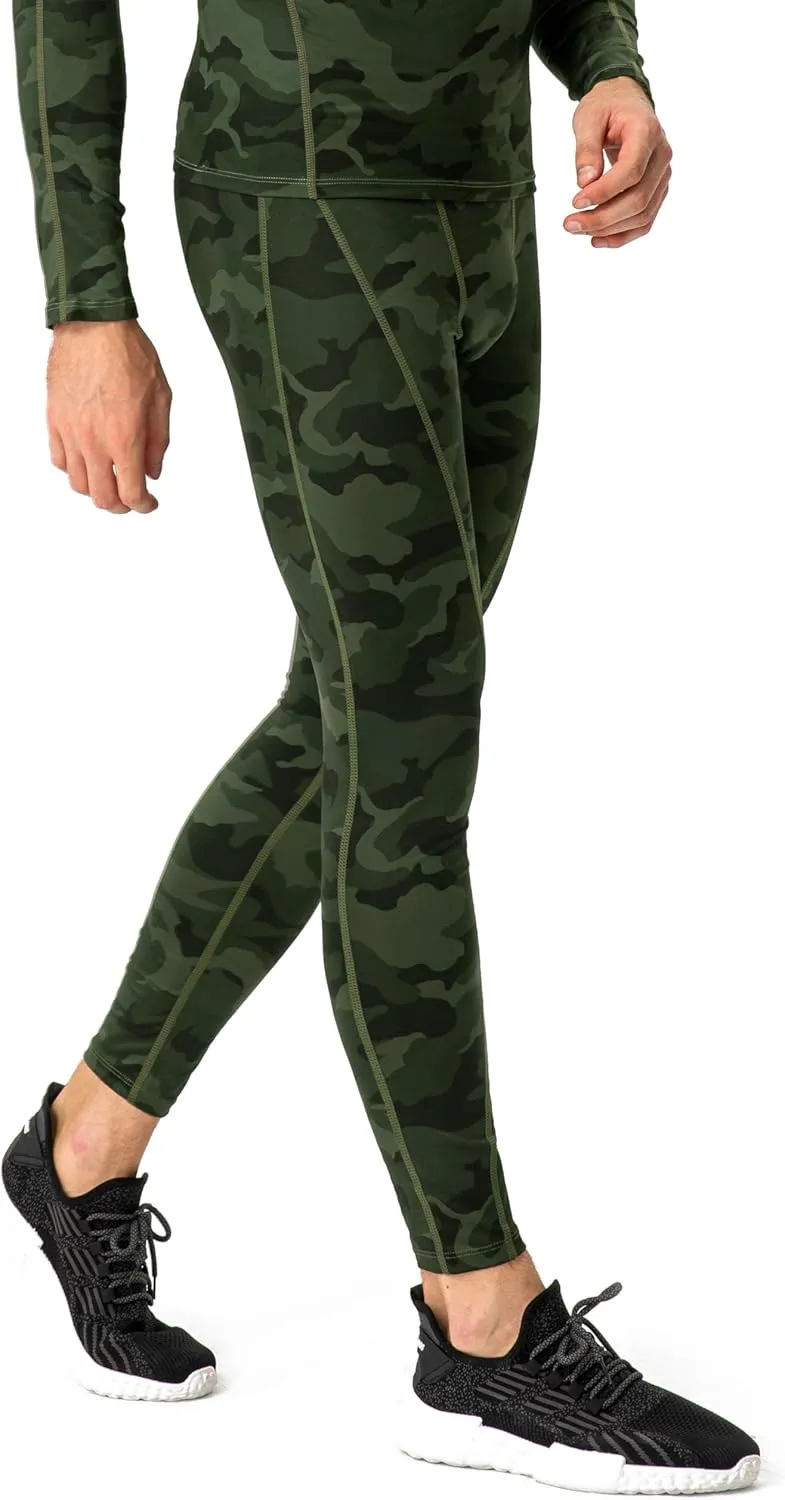 Queerier Compression Pants Men Workout Running Tights Athletic Leggings for Basketball Football Sports Yoga Bottom