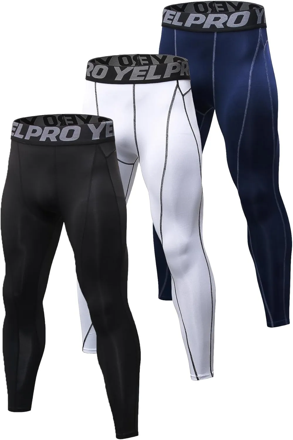 Queerier Compression Pants Men Workout Running Tights Athletic Leggings for Basketball Football Sports Yoga Bottom