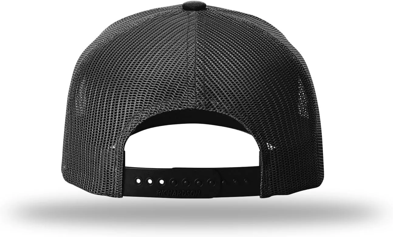 Richardson 112 Trucker Hat - 5 Panel Premium Adjustable Snapback Hat - Structured Richardson Blank Caps