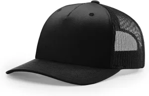 Richardson 112 Trucker Hat - 5 Panel Premium Adjustable Snapback Hat - Structured Richardson Blank Caps
