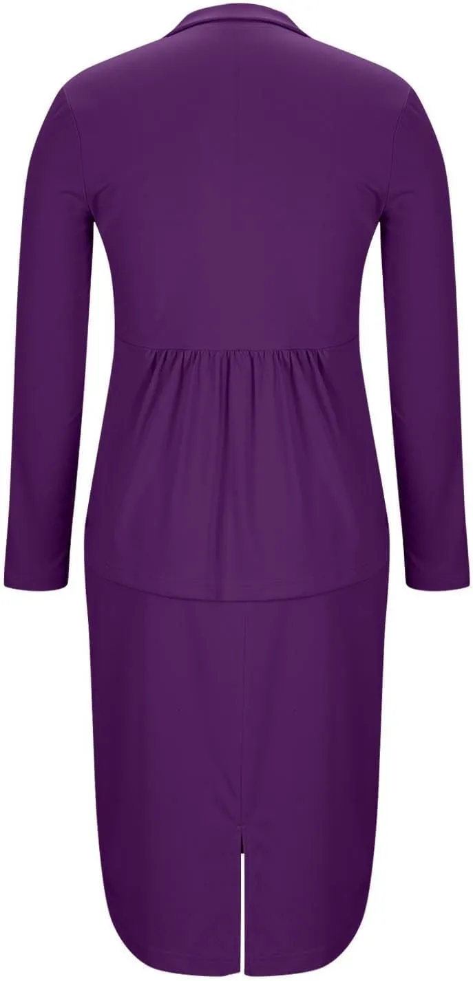 Skirt Suit Sets for Women's 2 Piece Slim Fit Long Sleeve Blazers and Pencil Skirts Dressy Work Office Suit Jackets