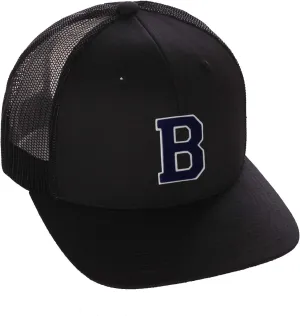 Structured Trucker Mesh Hat Custom Colors Letter B Initial Baseball Mid Profile