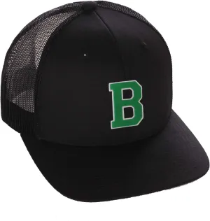 Structured Trucker Mesh Hat Custom Colors Letter B Initial Baseball Mid Profile