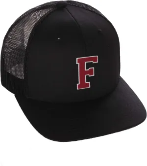 Structured Trucker Mesh Hat Custom Colors Letter F Initial Baseball Mid Profile