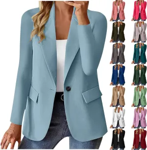 Suit Jackets for Women Business Casual Open Front Blazers Office Work Lightweight Coats Spring Summer Cardigan Suits