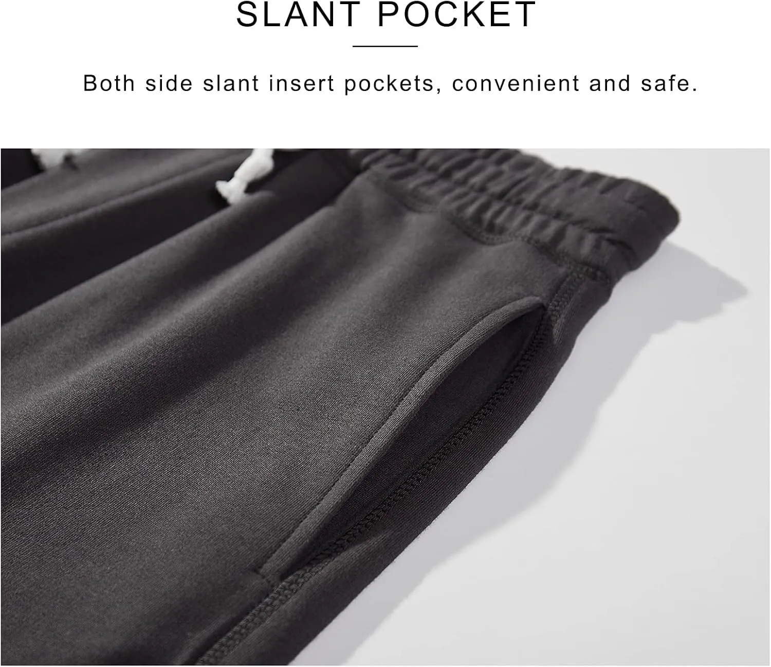 Surenow Men's Running Shorts Athletic Workout Gym Shorts Cotton Casual Shorts