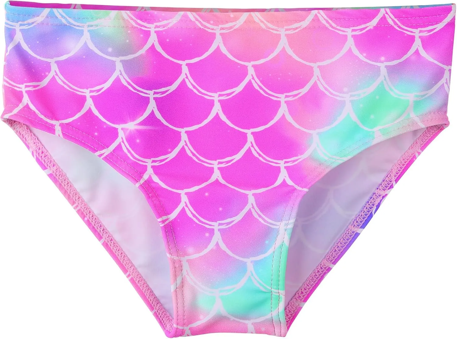 TFJH E 3PCS Long Sleeve Swimsuit for Girls Tankini Rash Guard Set UV 50  Bathing Suits 3-12Y