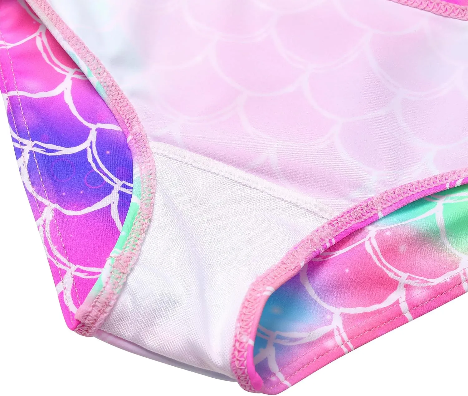TFJH E 3PCS Long Sleeve Swimsuit for Girls Tankini Rash Guard Set UV 50  Bathing Suits 3-12Y