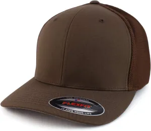 Trendy Apparel Shop 2XL Structured Flex Fitted Trucker Flexfit Baseball Cap