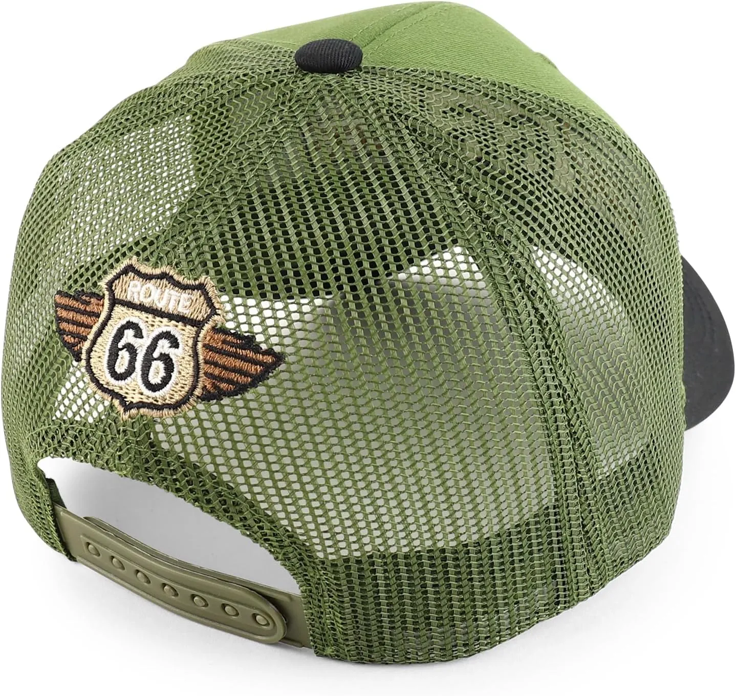 Trendy Apparel Shop Route 66 3D Embroidered Structured Mesh Back Baseball Cap