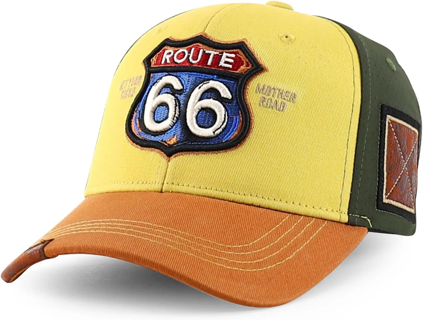 Trendy Apparel Shop Route 66 3D Embroidered Structured Mesh Back Baseball Cap