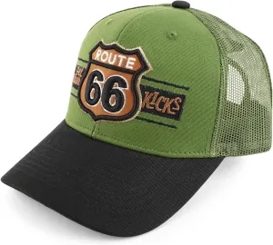 Trendy Apparel Shop Route 66 3D Embroidered Structured Mesh Back Baseball Cap