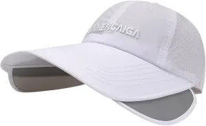 Unisex Thin Baseball Cap Sun Hat Golf Sun Visor Cap Retractable Wide Brim UV Protection Hats for Women Men
