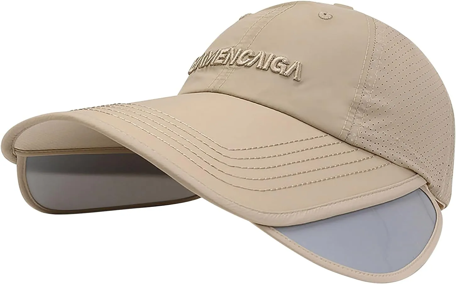 Unisex Thin Baseball Cap Sun Hat Golf Sun Visor Cap Retractable Wide Brim UV Protection Hats for Women Men