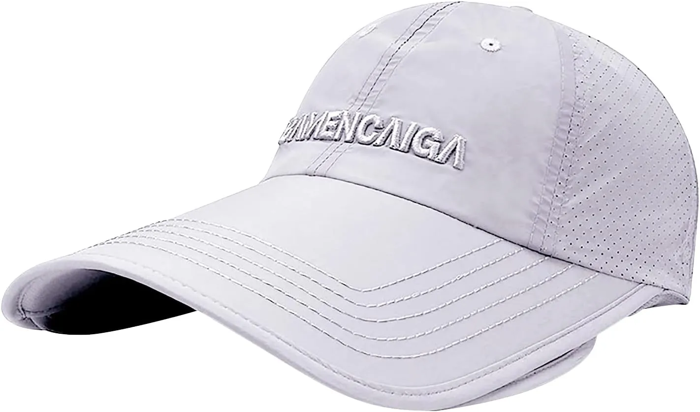 Unisex Thin Baseball Cap Sun Hat Golf Sun Visor Cap Retractable Wide Brim UV Protection Hats for Women Men