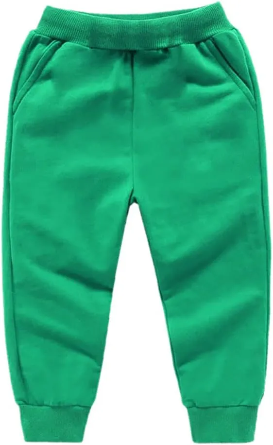 Unisex Toddler Baby Boys Girls Cotton Sweatpants Casual Elastic Waist Sport Jogger Bottoms Pants Athletic Trousers