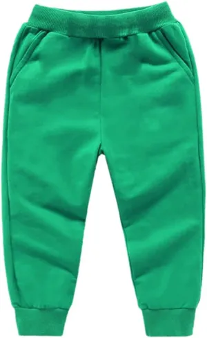 Unisex Toddler Baby Boys Girls Cotton Sweatpants Casual Elastic Waist Sport Jogger Bottoms Pants Athletic Trousers
