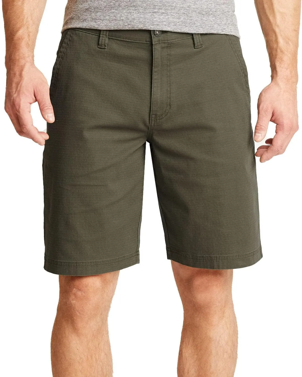Weatherproof Men's Stretch Ripstop Fabric Trail Utility Shorts with Secure Zip Utility Pocket