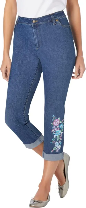 Woman Within Plus Size Tall Girlfriend Stretch Denim Jean