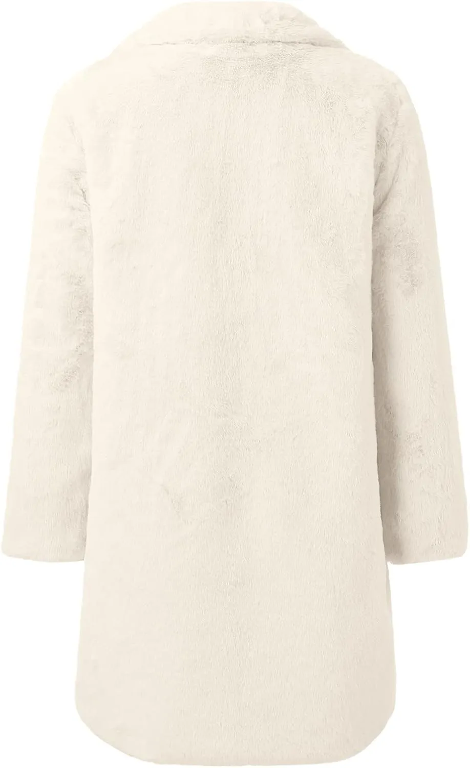 Womens 2023 Warm Winter Fuzzy Coat Fuzzy Fleece Button Down Coats Lapel Open Front Cardigans Long Jackets Plush Overcoat