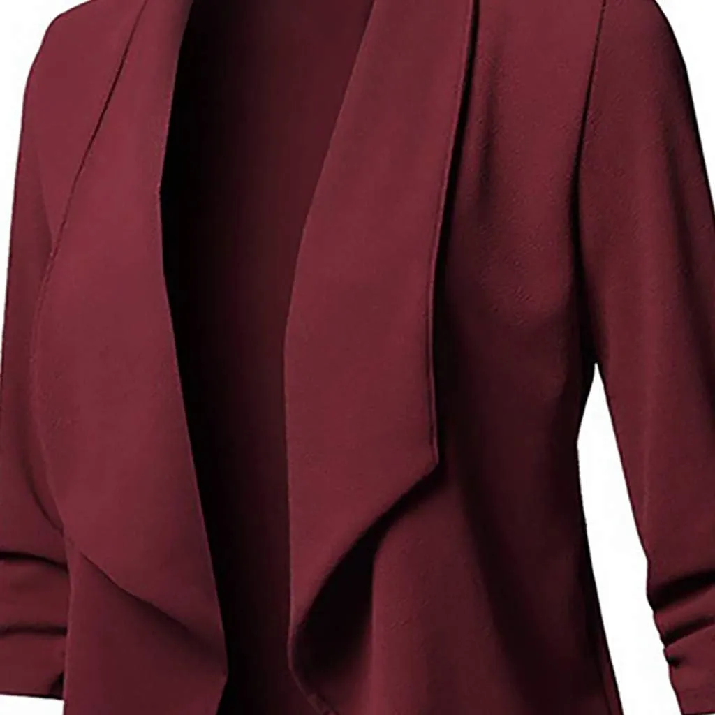 Womens Blazer Long Sleeve Open Front Fall Casual Blazer Jacket Suit Plus Size Comfy Work Office Clothes