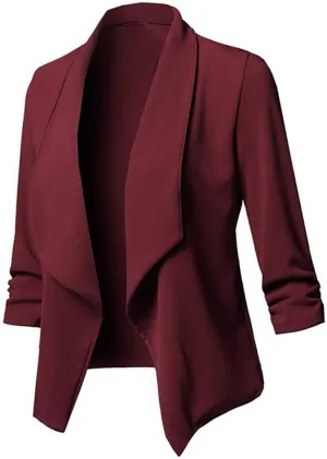 Womens Blazer Long Sleeve Open Front Fall Casual Blazer Jacket Suit Plus Size Comfy Work Office Clothes