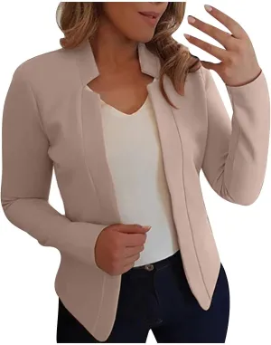 Womens Blazers Casual Fall Open Front Long Sleeve Work Office Outfit 2023 Office Bussiness Jacket Cardigans