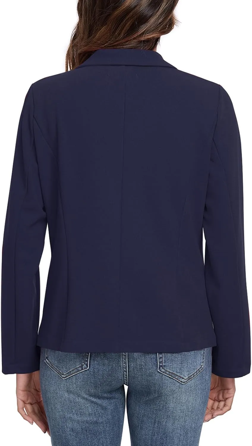 Womens Blazers Casual Long Sleeve Lapel Button Work Office Blazer Jackets with Pockets 2025, S-2XL