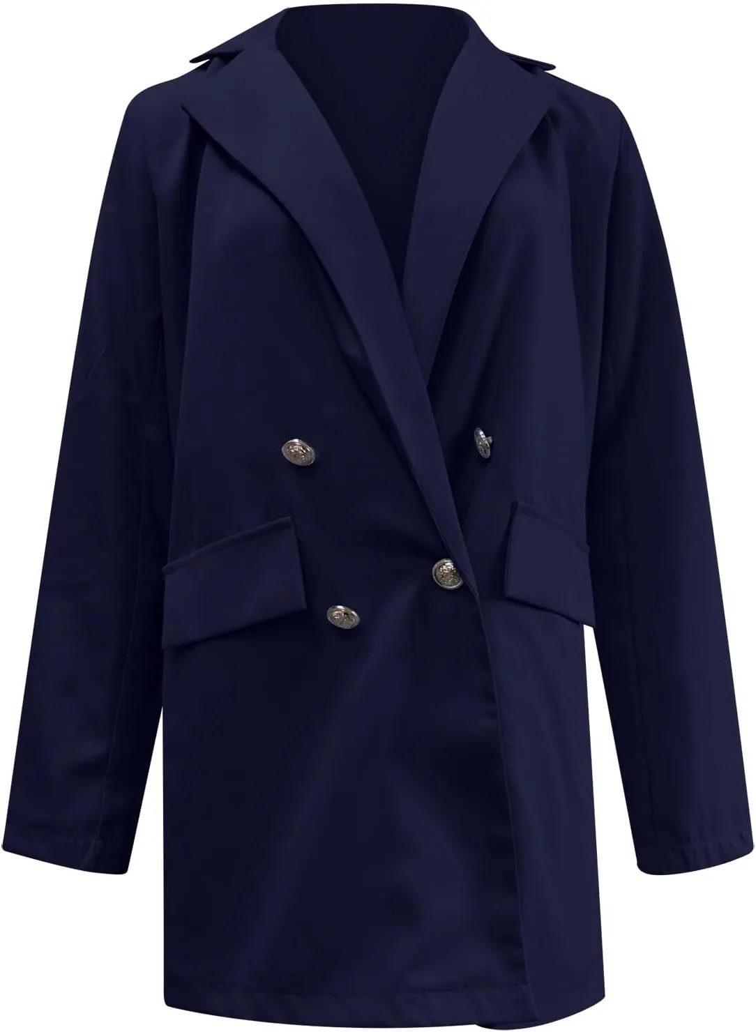 Womens Casual Blazer 2025 Long Sleeve Open Front Work Office Suit Jackets Lapel Button Blazer Jackets with Pockets