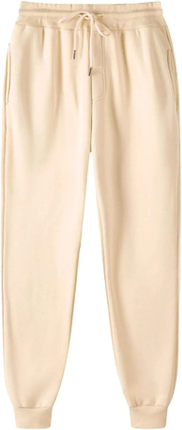 Women's Joggers, High Waist Fleece Lined Baggy Sweatpants with Pockets
