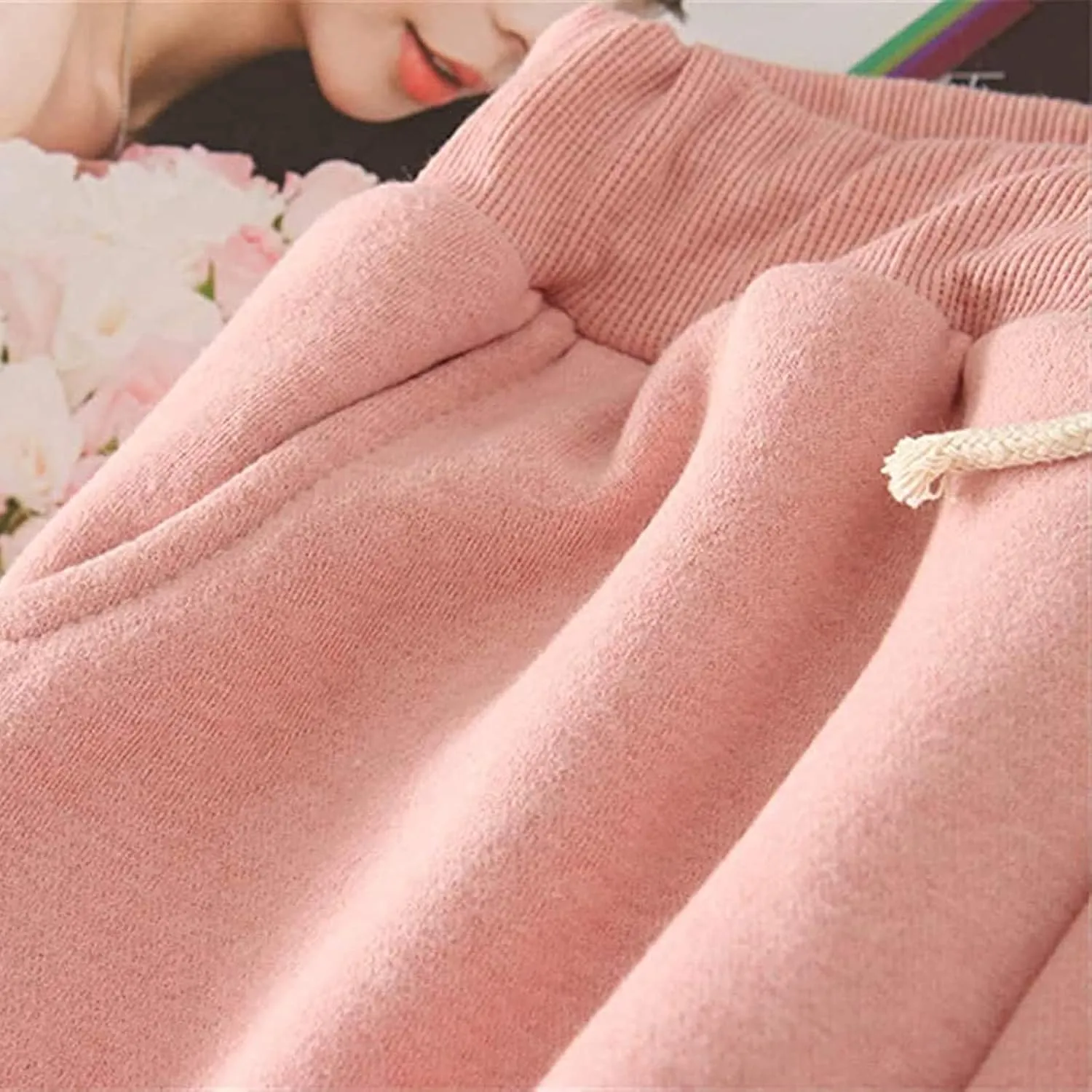 Womens Sherpa Lined Sweatpants Baggy Plus Size Pants Athletic Jogger Fleece Pants Winter Warm Casual Active Yoga Pants
