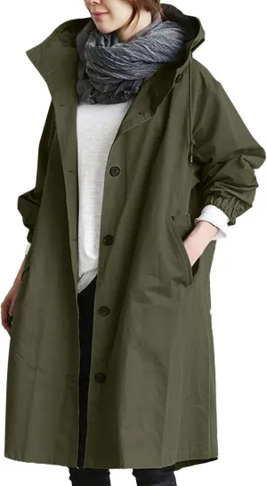 Women's Winter Overcoat Mid-Long Stand Collar Single Breasted Coat Outerwear