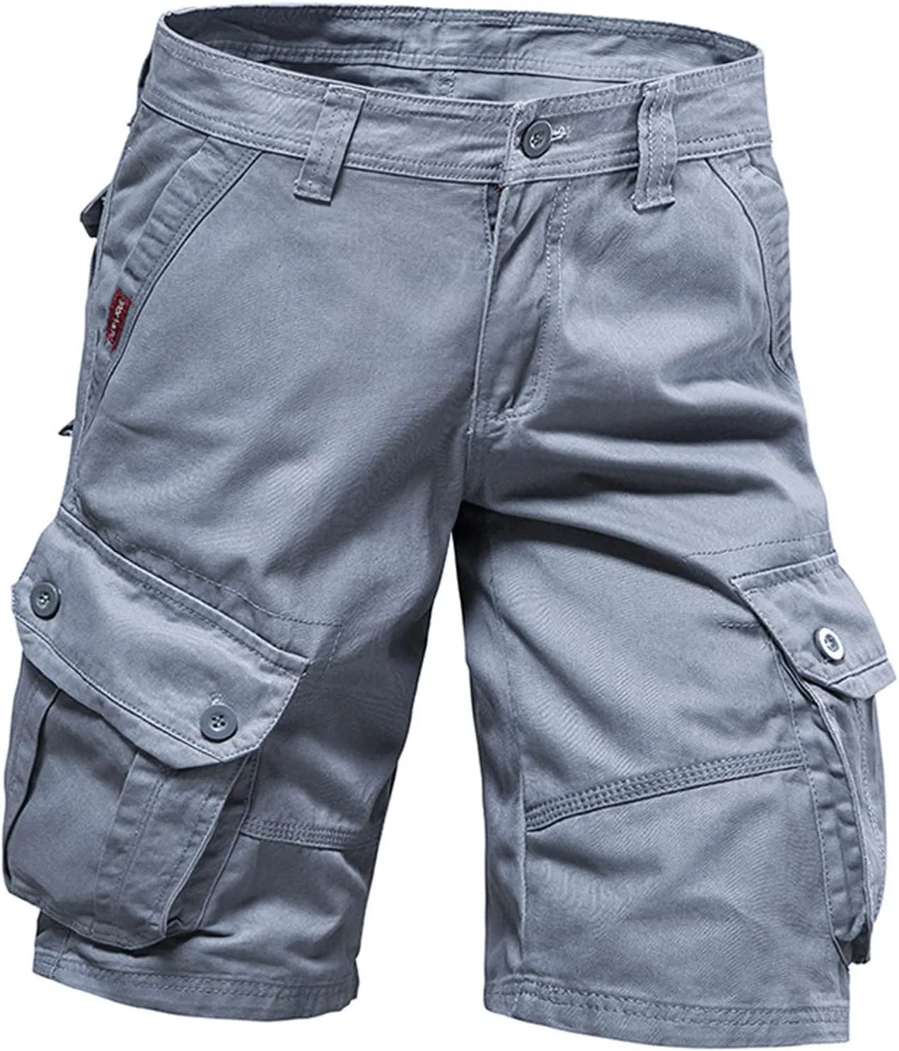 Workout Shorts Men 2023 Causal Flat-Front Khakis Cargo Shorts with Pockets Slim Fit Buckle Zipper Utility Shorts