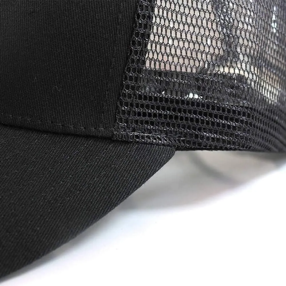 XXL Oversize Plain Baseball-Cap Structured Trucker Mesh Hat for a Big/Large Head