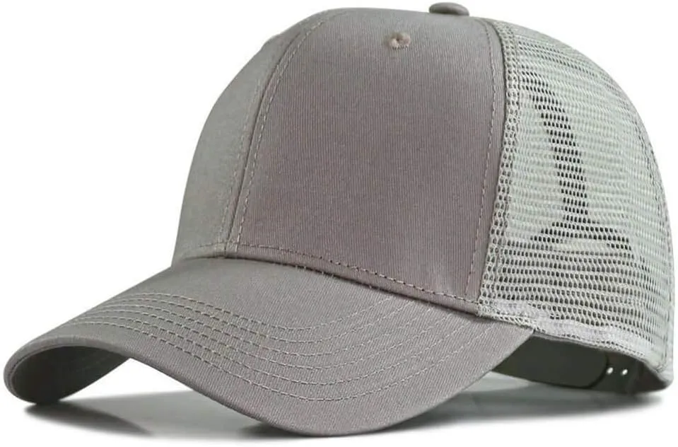 XXL Oversize Plain Baseball-Cap Structured Trucker Mesh Hat for a Big/Large Head