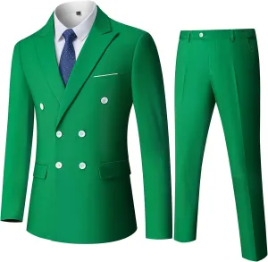 YND Men's Slim Fit 3 Piece Suit with Stretch Fabric, One Button Solid Blazer Vest Pants, Party Wedding Dress with Tie