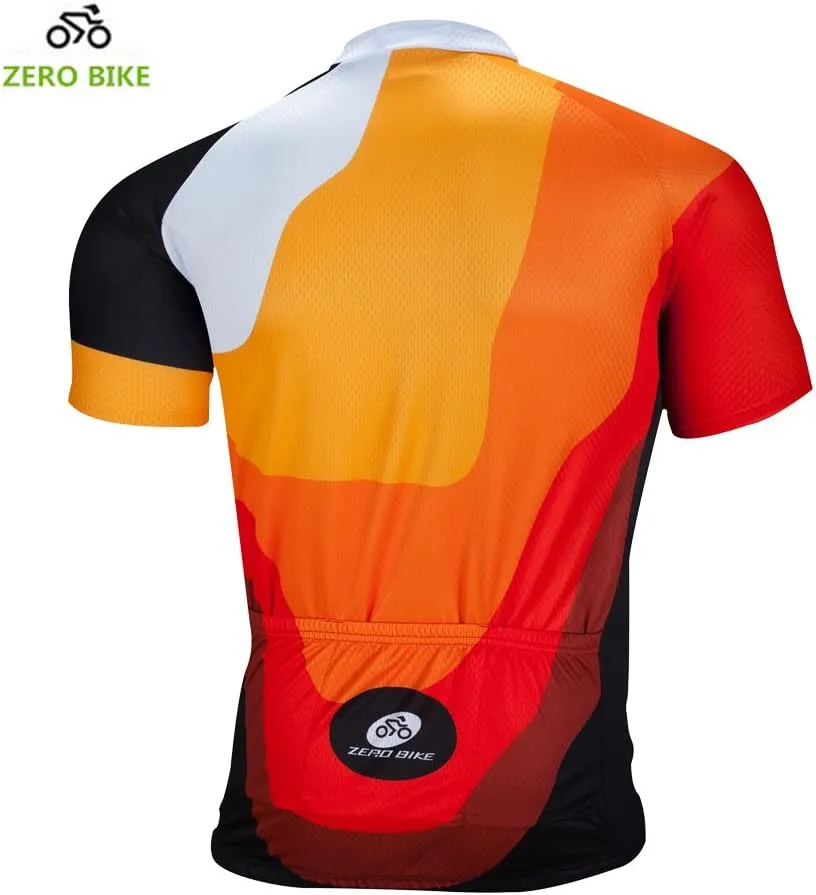 ZEROBIKE® Men's Short Sleeve Cycling Jersey Jacket Breathable Quick Dry Outdoor Sports Wear