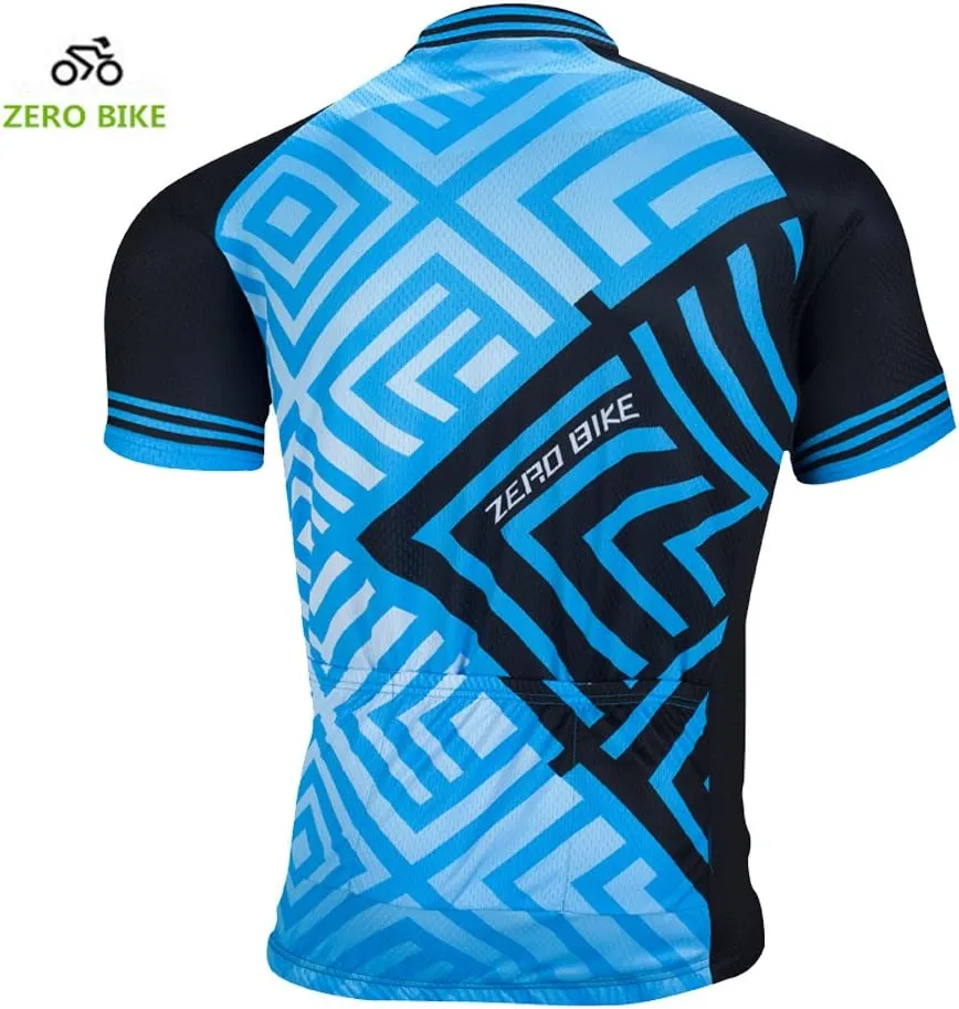 ZEROBIKE® Men's Short Sleeve Cycling Jersey Jacket Breathable Quick Dry Outdoor Sports Wear
