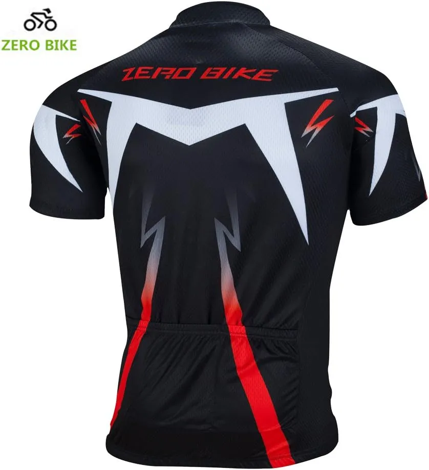 ZEROBIKE® Men's Short Sleeve Cycling Jersey Jacket Breathable Quick Dry Outdoor Sports Wear